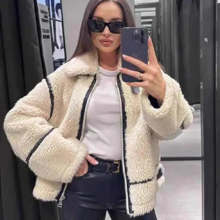 Drune | Luxus Lamswollene Kurze Jacke