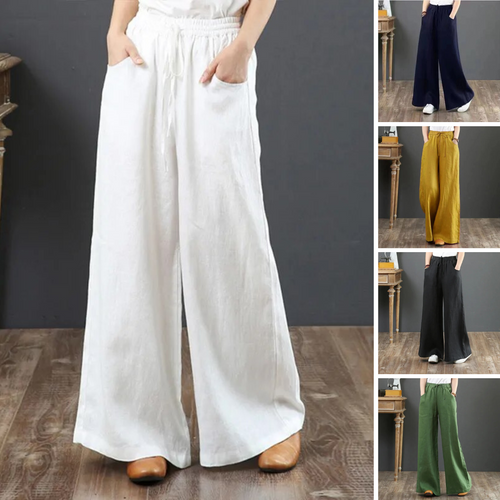 Drune | Vielseitige Leinenhose für Damen in großen Größen