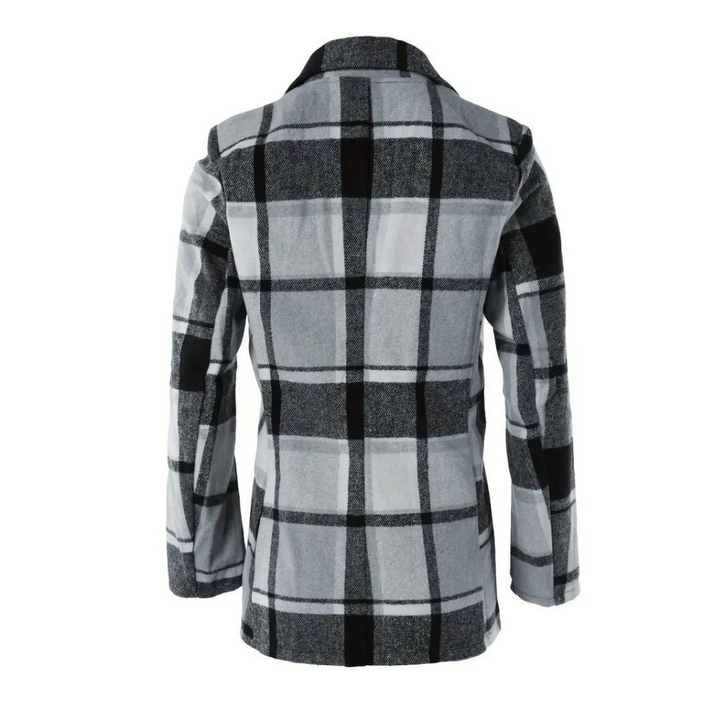 Drune | Kariertes Jacke Mit Klassischem Kragen Wollmischung Komfortabel Und Schick