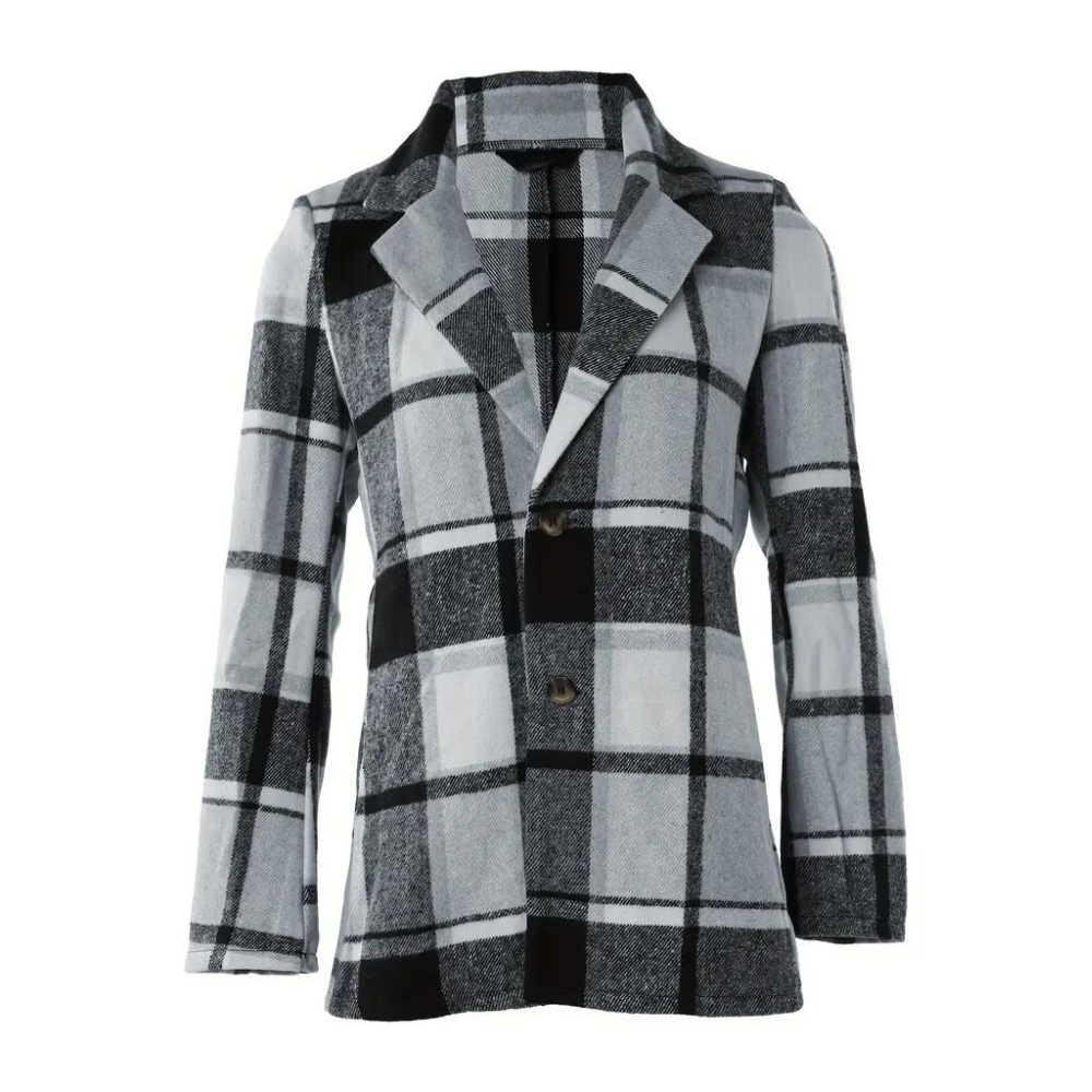 Drune | Kariertes Jacke Mit Klassischem Kragen Wollmischung Komfortabel Und Schick