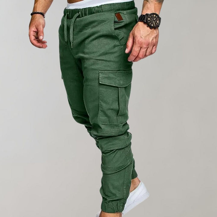 Drune | Cargo Jogginghose mit Taschen & Kordelzug - Slim Fit Streetwear Hose für Freizeit & Training