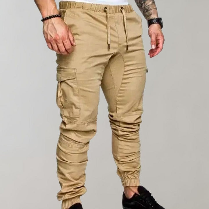Drune | Cargo Jogginghose mit Taschen & Kordelzug - Slim Fit Streetwear Hose für Freizeit & Training