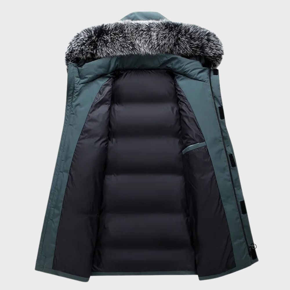 Drune | Thermo Wasserdichte Jacke für Den Winter mit Fell