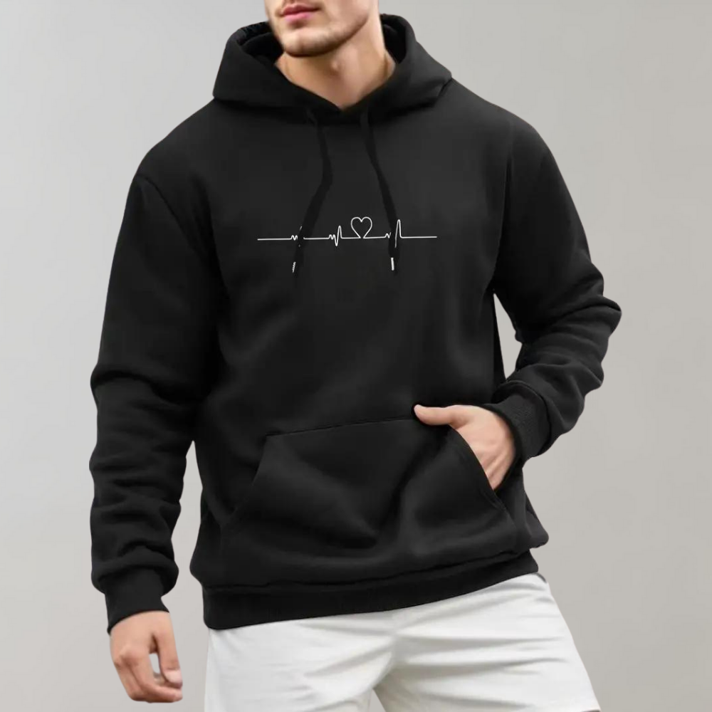 Drune | Bequemer Kleiner Herz Kapuzenpullover