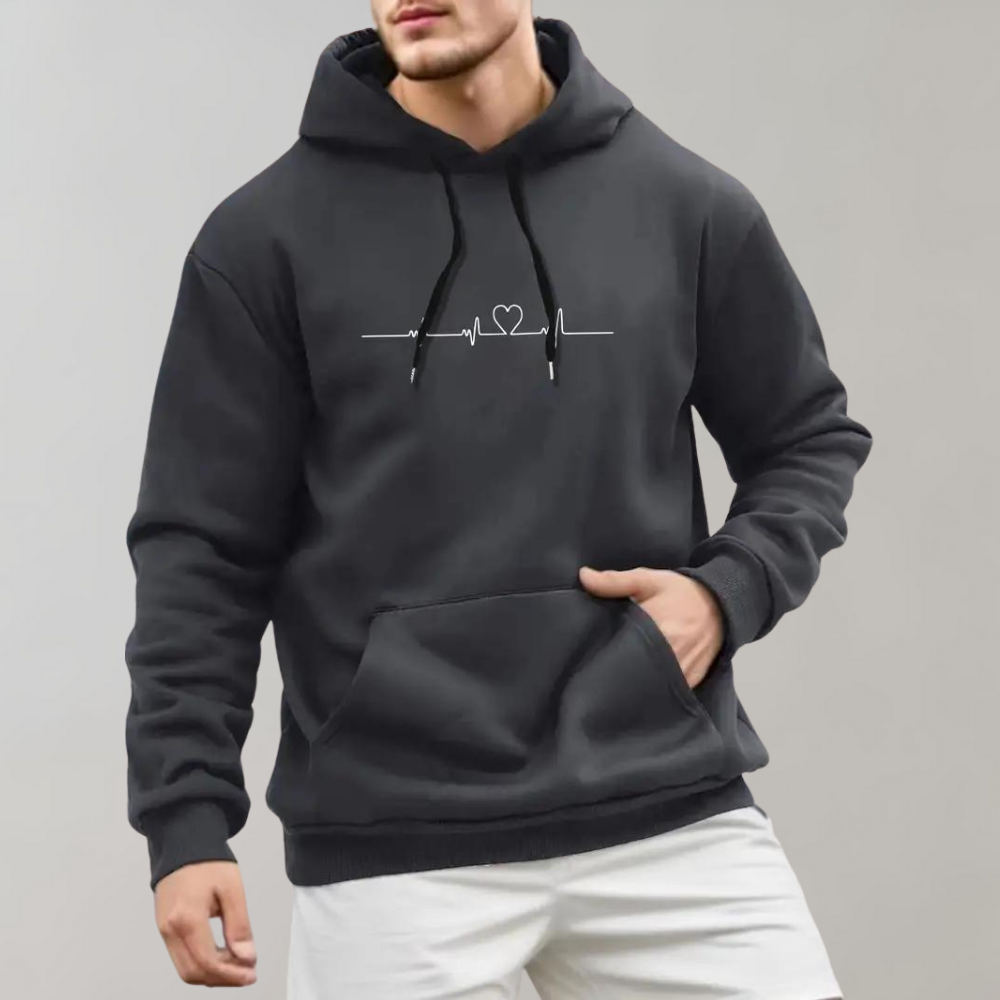 Drune | Bequemer Kleiner Herz Kapuzenpullover
