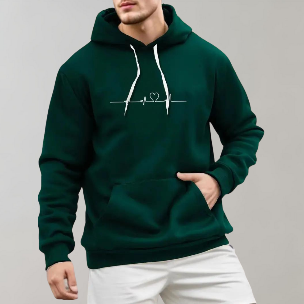 Drune | Bequemer Kleiner Herz Kapuzenpullover