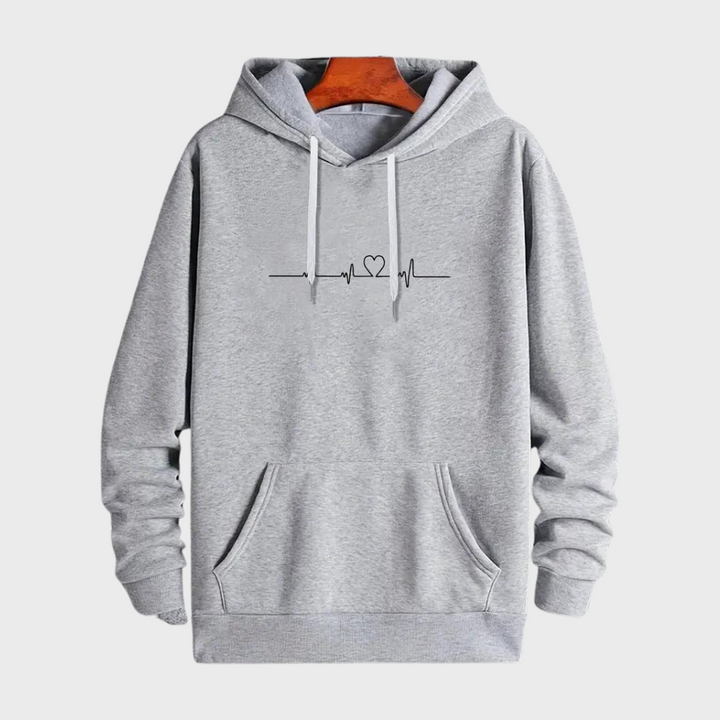 Drune | Bequemer Kleiner Herz Kapuzenpullover