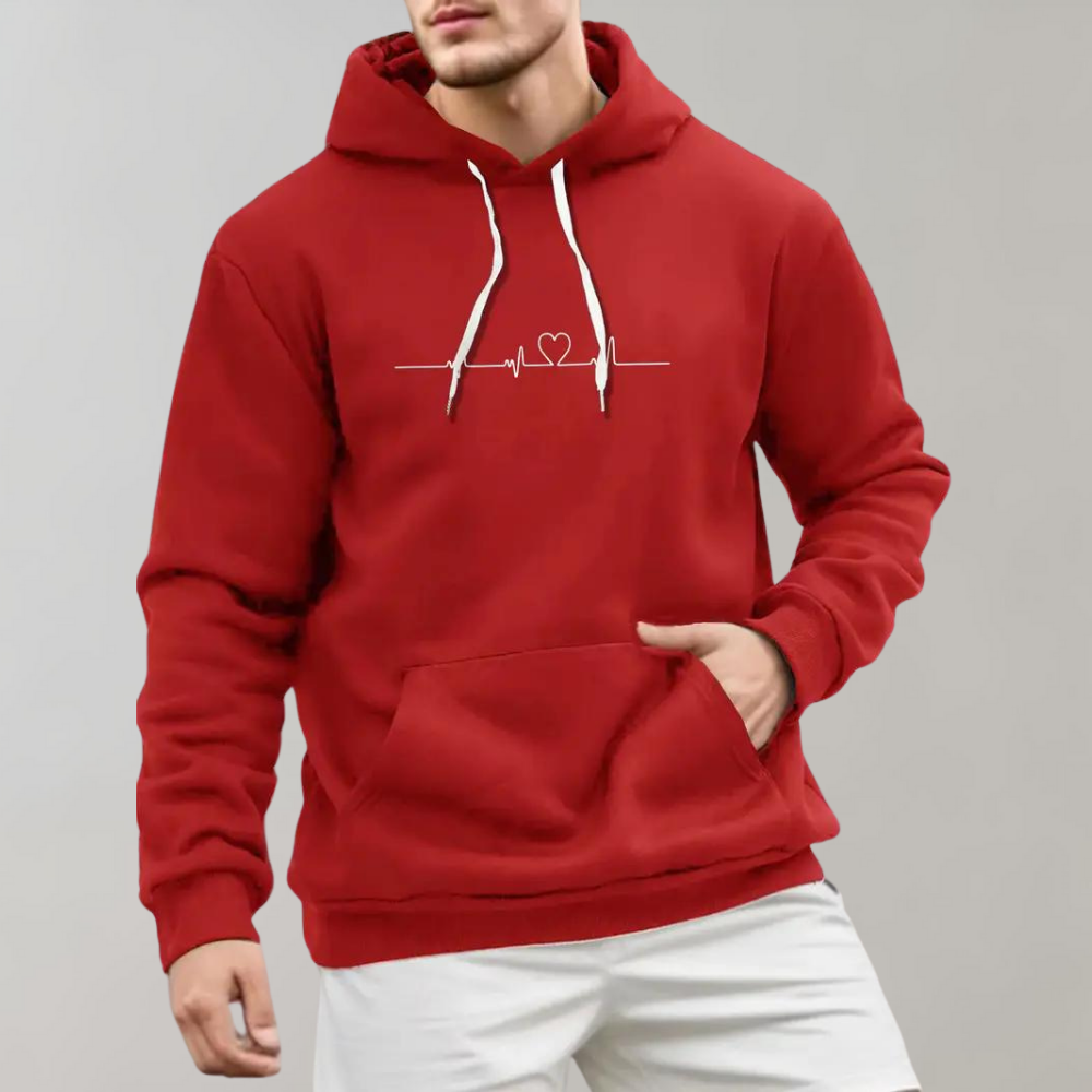 Drune | Bequemer Kleiner Herz Kapuzenpullover