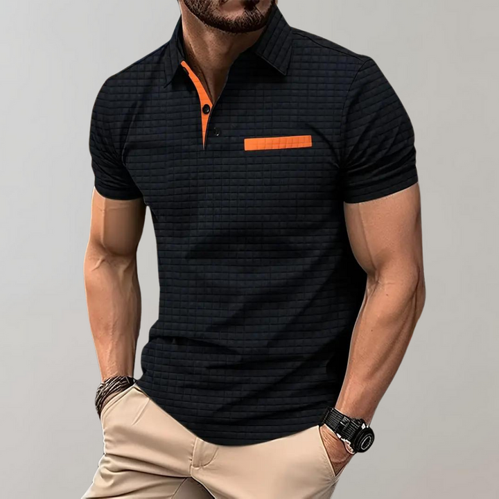 Drune - Texturiertes Poloshirt