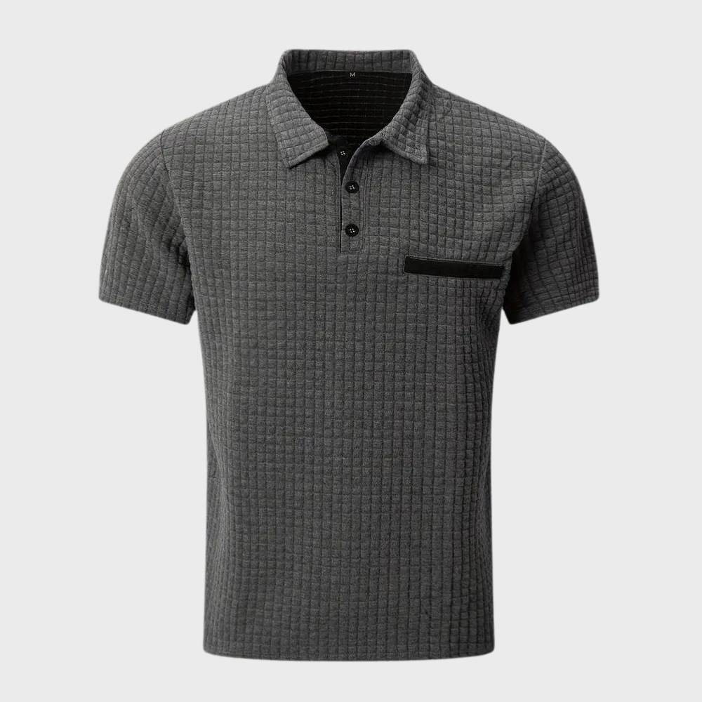 Drune - Texturiertes Poloshirt