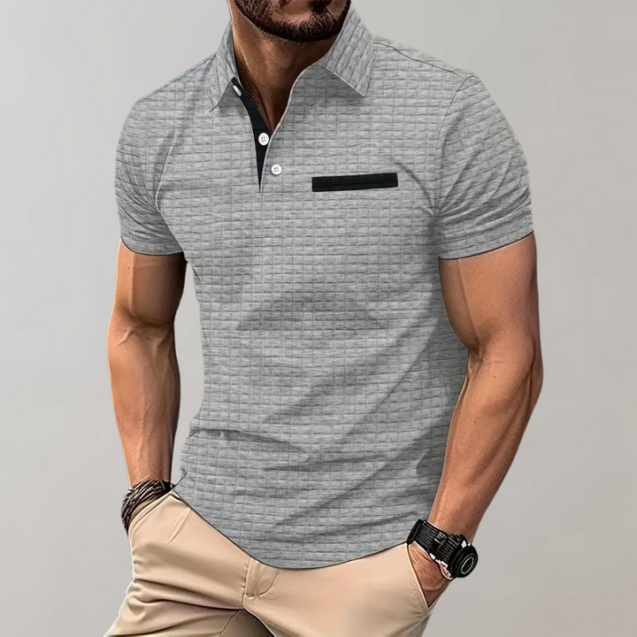 Drune - Texturiertes Poloshirt