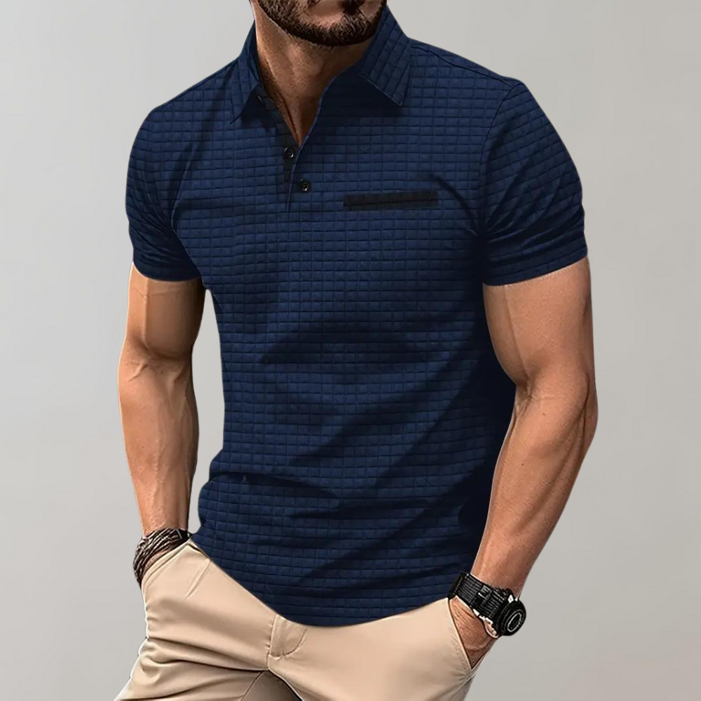 Drune - Texturiertes Poloshirt
