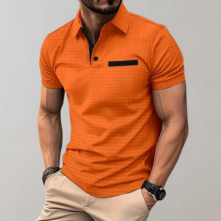 Drune - Texturiertes Poloshirt