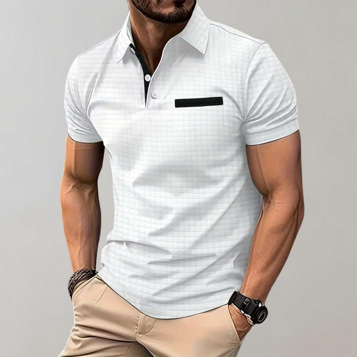 Drune - Texturiertes Poloshirt