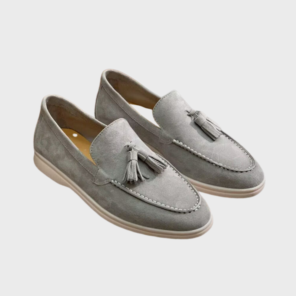 Drune | Wildleder Slipper Quasten Slip on Mokassin Zehen Leger & Smart Kleid Schuh