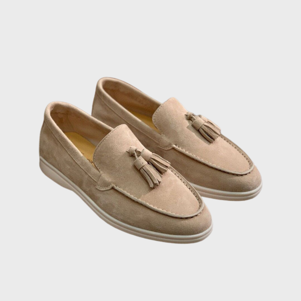 Drune | Wildleder Slipper Quasten Slip on Mokassin Zehen Leger & Smart Kleid Schuh