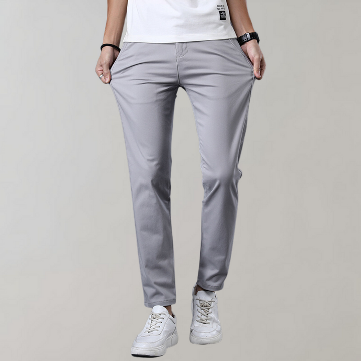 Drune | Chinos Slim Fit Baumwollmischung Flache Front Business Lässig Stil