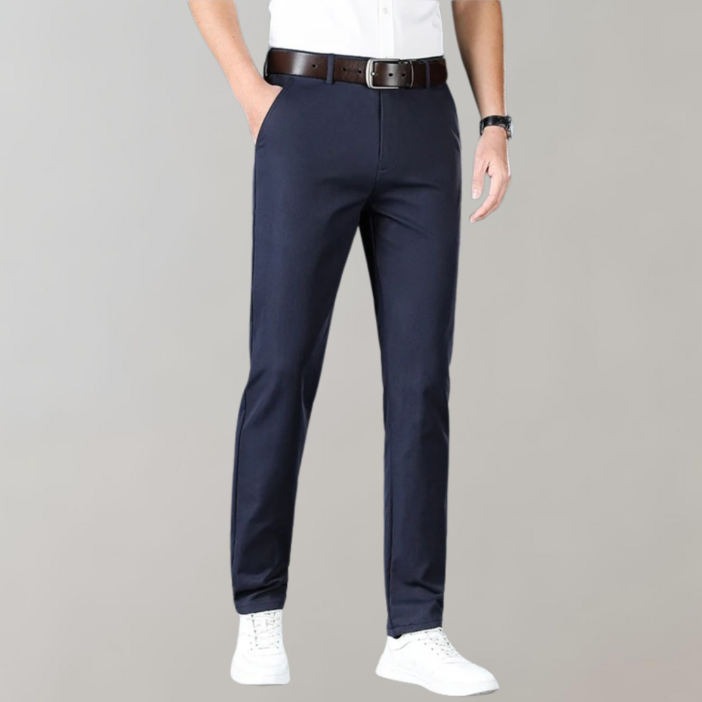 Drune | Chinos Slim Fit Baumwollmischung Flache Front Business Lässig Stil