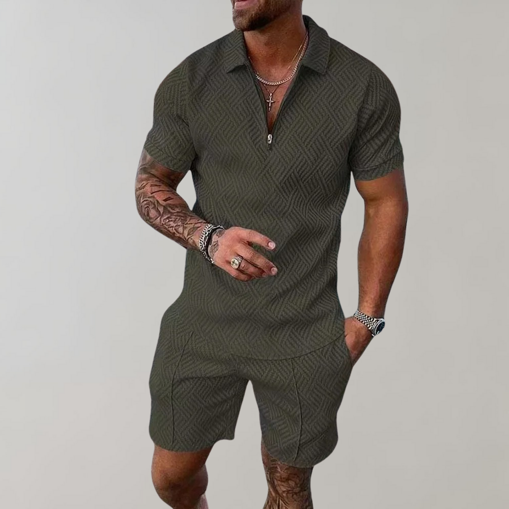 Drune | Polo- und Shorts-Set für Herren