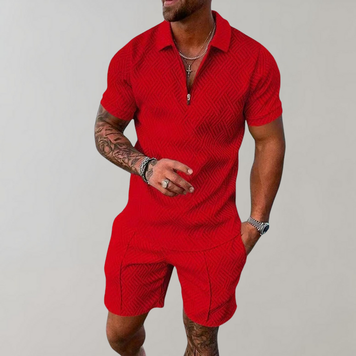 Drune | Polo- und Shorts-Set für Herren
