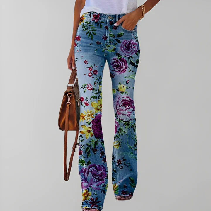 Drune - Gerade jeans mit blumendruck