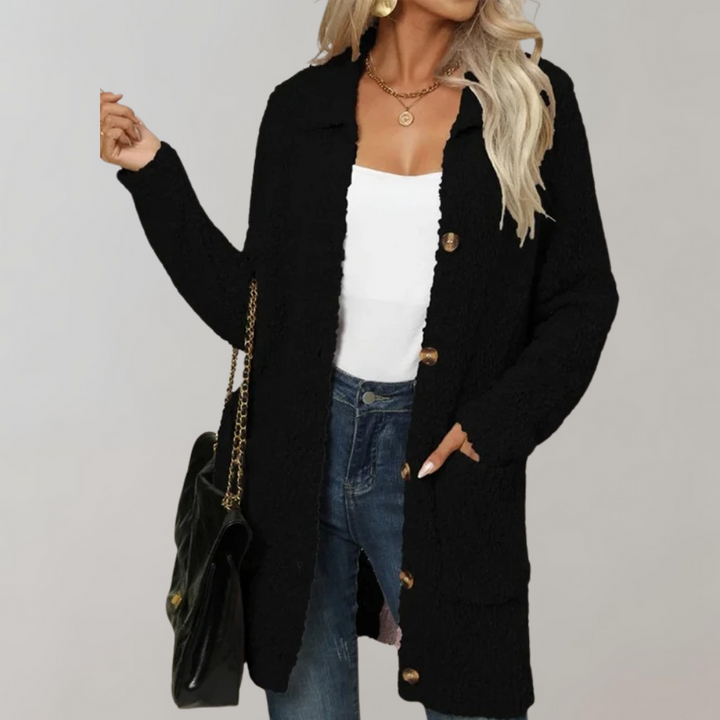Drune | Frauen Freizeit Langer Cardigan mit Taschen