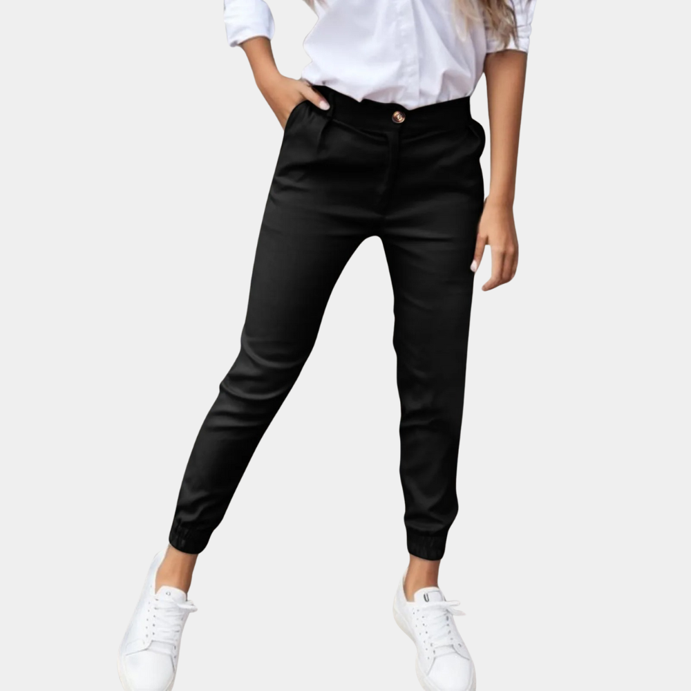 Drune | Chino Jogger Hose - Bequeme Stoffhose mit Bündchen & Slim Fit Look für Alltag & Büro