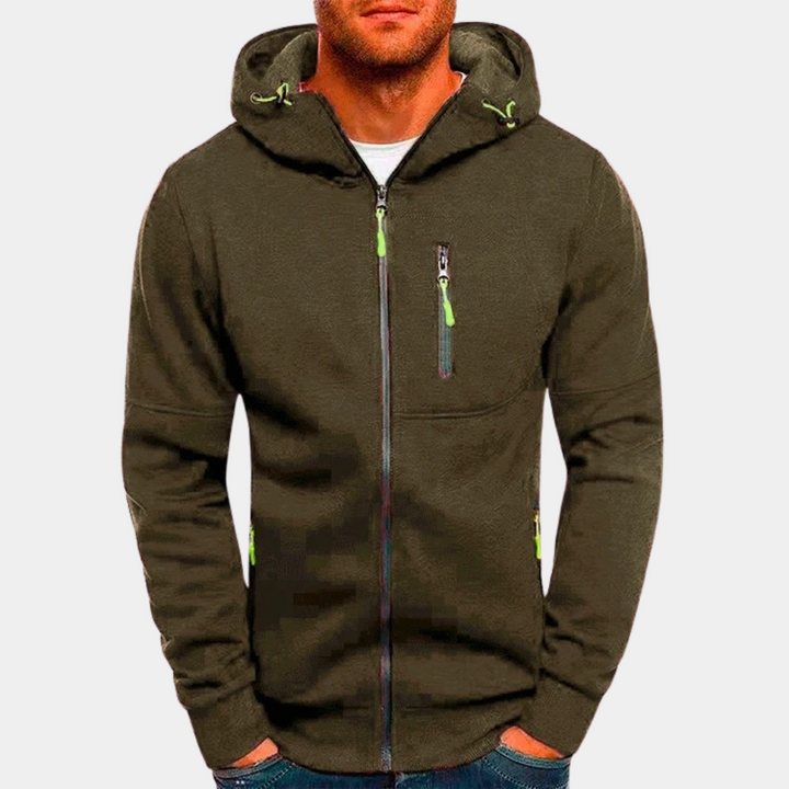 Drune | Herren Kapuzenpullover mit Kapuze und Reißverschluss