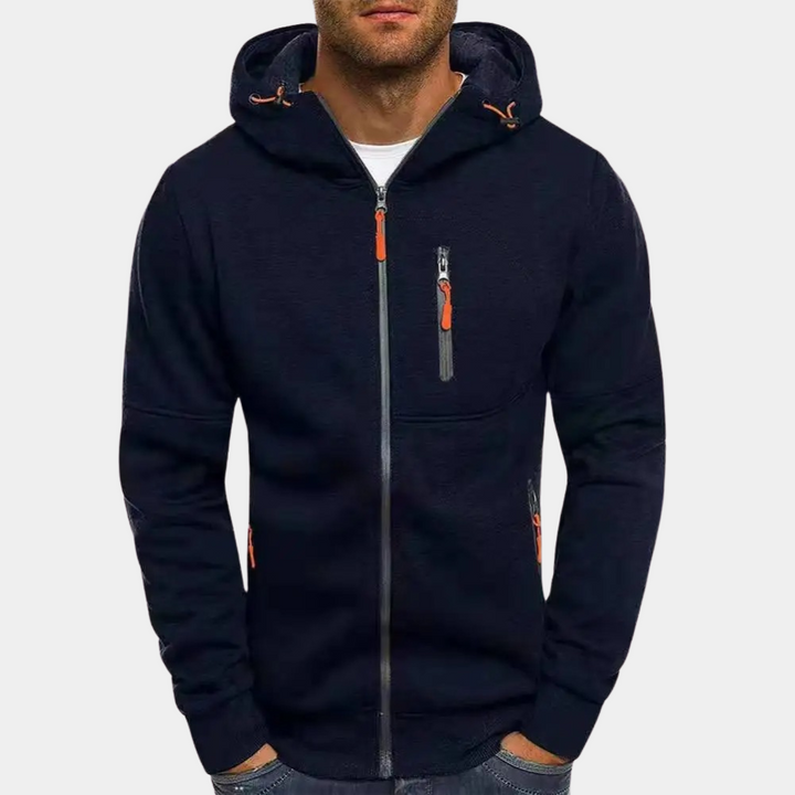 Drune | Herren Kapuzenpullover mit Kapuze und Reißverschluss