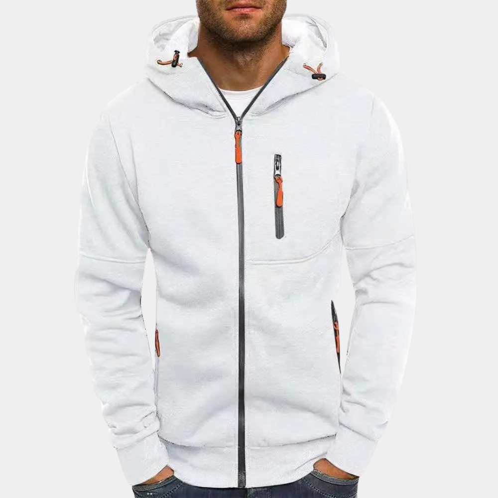 Drune | Herren Kapuzenpullover mit Kapuze und Reißverschluss