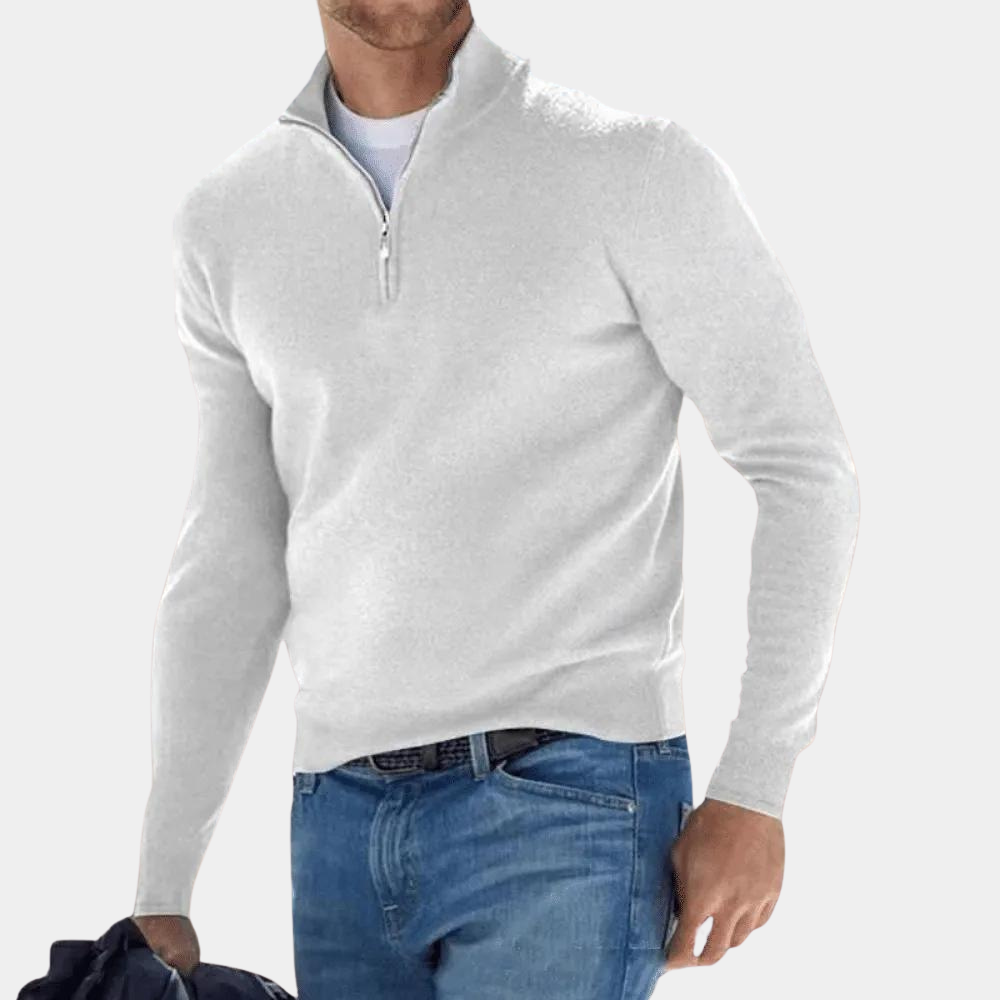 Drune | Herrenpullover Mit Halbreißverschluss Design
