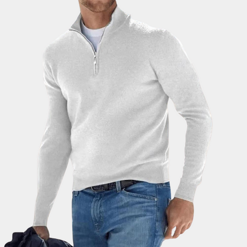 Drune | Herrenpullover Mit Halbreißverschluss Design