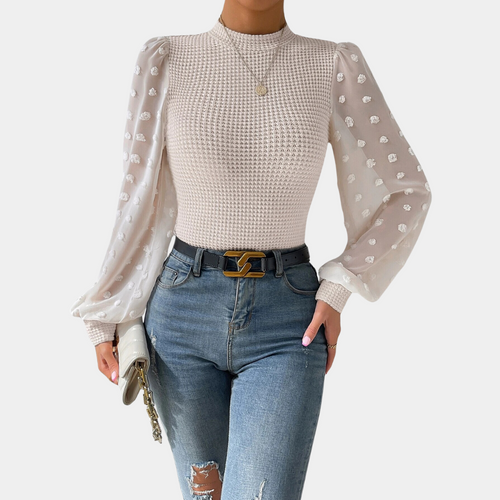 Drune | Strickbluse mit Chiffonärmeln Polyester Elegantes Design