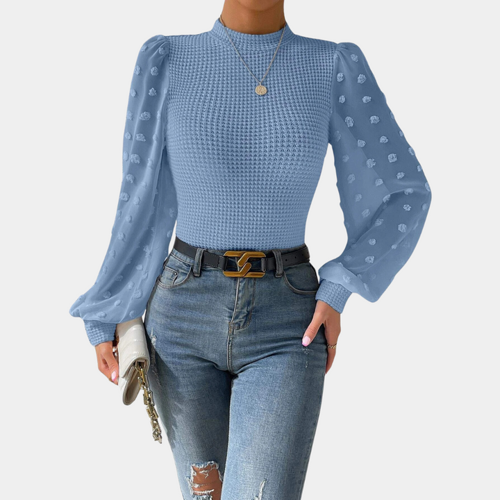 Drune | Strickbluse mit Chiffonärmeln Polyester Elegantes Design