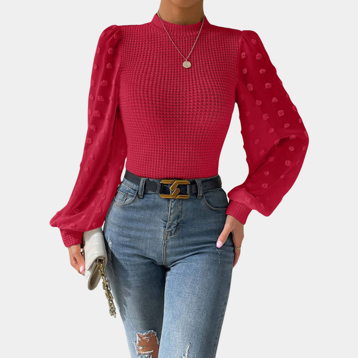 Drune | Strickbluse mit Chiffonärmeln Polyester Elegantes Design
