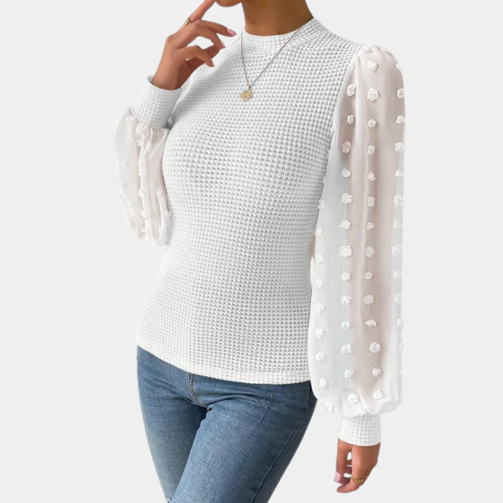Drune | Strickbluse mit Chiffonärmeln Polyester Elegantes Design