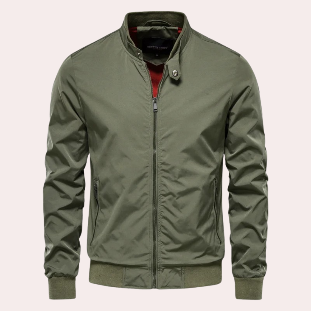 Drune | Herren Sommerjacke mit Stehkragen und Reißverschluss
