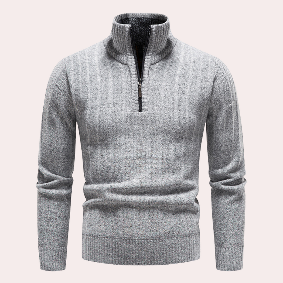Drune | Herrenpullover mit Rollkragen und Reißverschluss