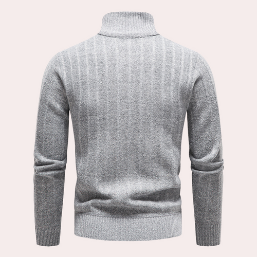 Drune | Herrenpullover mit Rollkragen und Reißverschluss