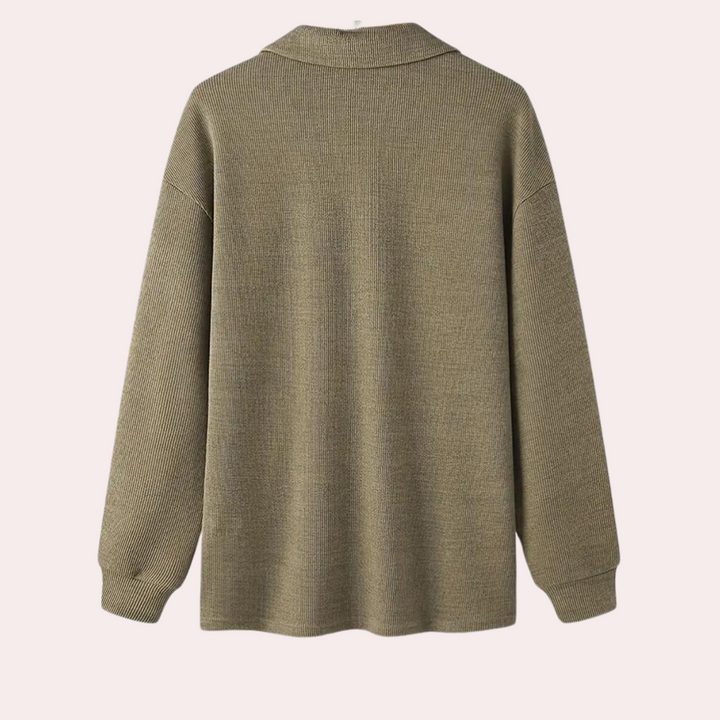 Drune | Gerippte Herren Kapuzenpullover mit Reißverschluss