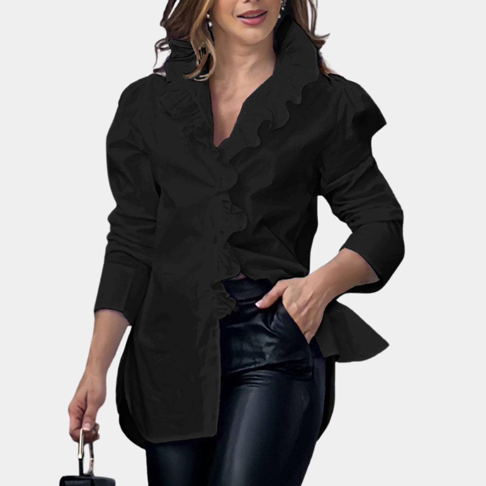 Drune | Elegante Damenbluse mit Rüschen.