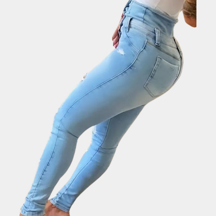 Drune | Zerrissene High Waist Jeans Für Damen