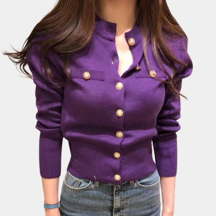Drune | Elegante Damen Strickjacke Für Stilvolle Auftritte