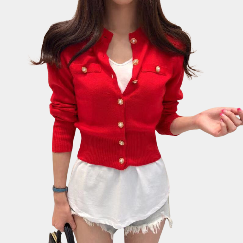 Drune | Elegante Damen Strickjacke Für Stilvolle Auftritte