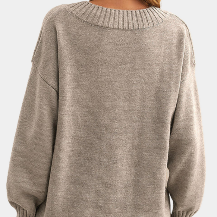 Drune | Schicker V-Ausschnitt Strickpullover