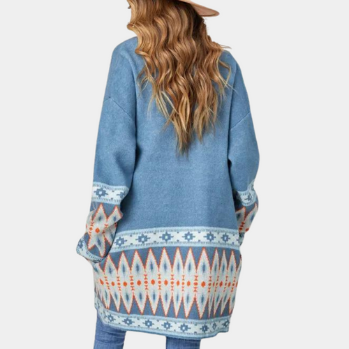 Drune | Damen Boho Strickjacke aus weichem Material