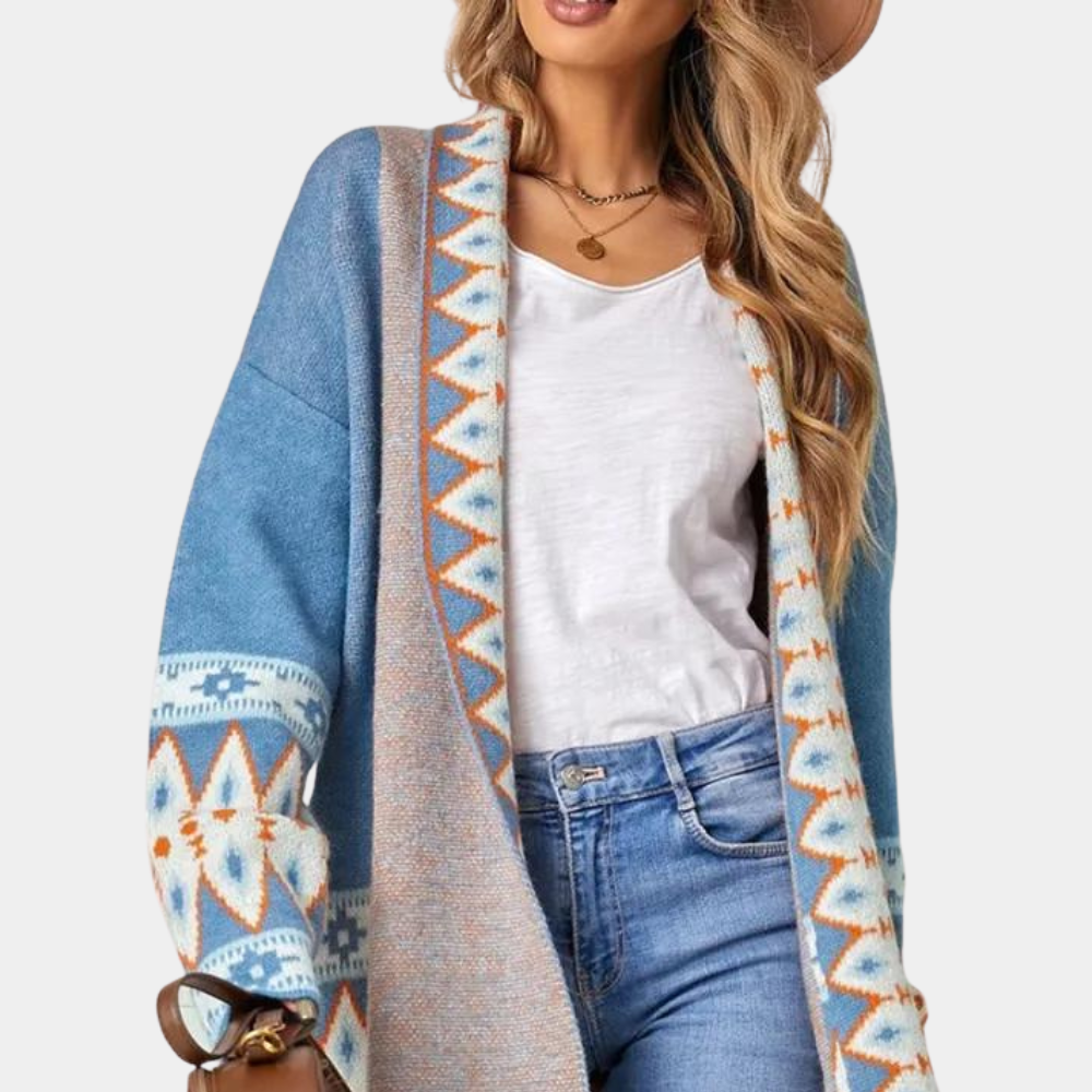 Drune | Damen Boho Strickjacke aus weichem Material