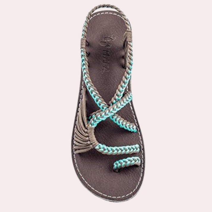 Drune | Leichte Flache Riemchensandalen mit Offenem Zehendesign für Komfort