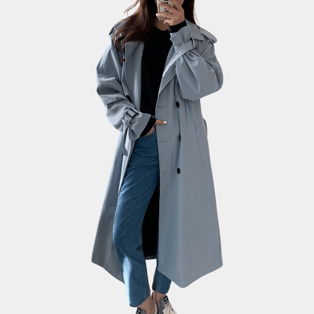 Drune | Trenchcoat - Verstellbarer Gurtel - Zeitloses Design - Leichte Schicht