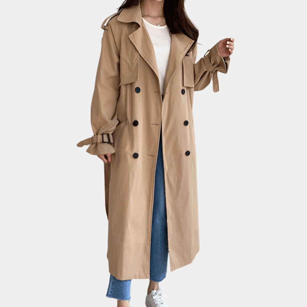 Drune | Trenchcoat - Verstellbarer Gurtel - Zeitloses Design - Leichte Schicht
